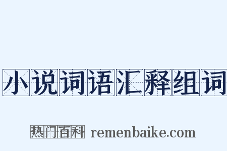 小说词语汇释组词是什么意思的图片